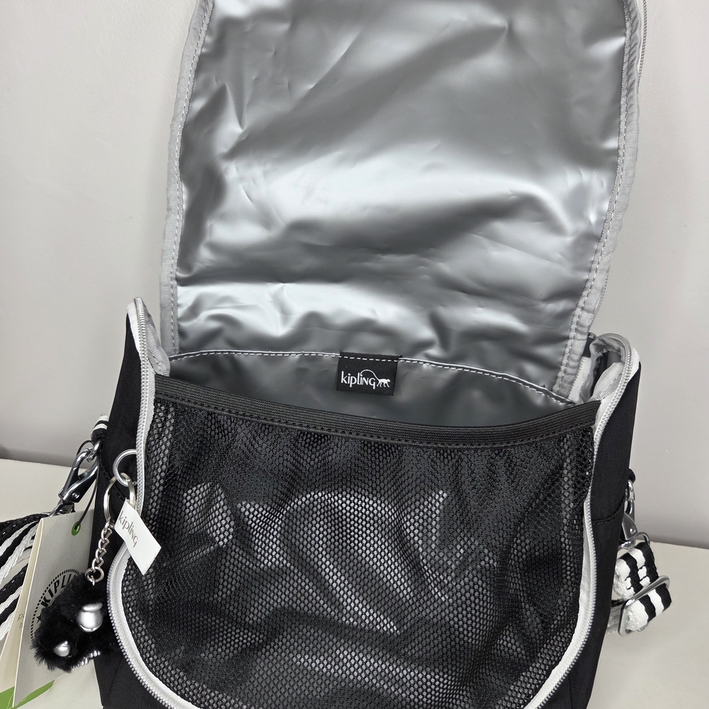 Kipling Kichirou Insulated Lunch Bag Polyamide EVA KI2163 Stars Pop Black NWT - Picture 5 of 8